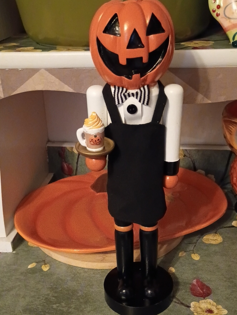 Pumpkin man nutcracker baker cupcake 🧁 Halloween decor